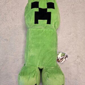 BIG Minecraft Creeper Plush Stuffed Green Kid Pillow Toy Game Plushie 17-19” NWT